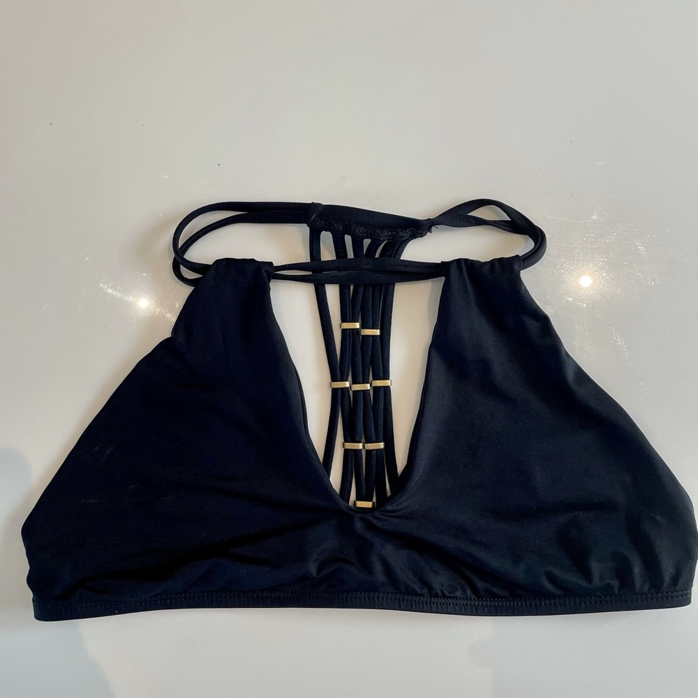 Vitamin A High Neck Front Cutout Bikini top